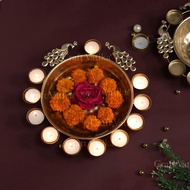 Decorative Metal Urli Bowl for Home Alter or Deepavali Decoration - D3
