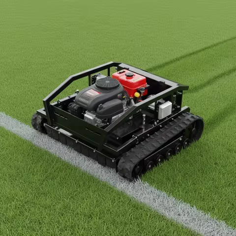 Electric Start RC Tracked Crawler Mower All Terrain Slope Lawn Mower Grass Cutter Garden Farm Landsc