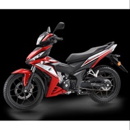 RS150  V1 ORIGINAL HONDA BODY COVER SET CANDY RED (STRIPE ORIGINAL SET INSIDE) 06900-K56-M30ZB