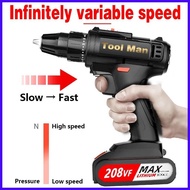 ◿ ❂ TM Cordless Drill portable Electric impact with hammer Drill Barena Rechargeable Power Tools Se