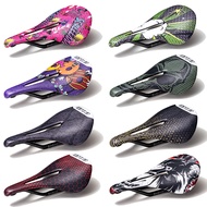 zhaoyunling22 Carbon fiber cushion road bike color Saddle folding seat package for cycling Fitness Circles