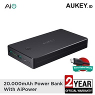 Bisa Faktur Aukey Powerbank 20000 Mah Lightning &amp; Micro Usb Input &amp;