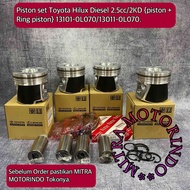 Piston Set Toyota Hilux Diesel 2.5cc/2KD Piston +Ring Piston 13101-0L070/13011-0L070