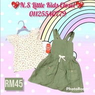 READY STOCK MALAYSIA 🇲🇾 FOS SET OVERALL BRAND WONDER NATION / SET OVERALL GIRL KIDS /