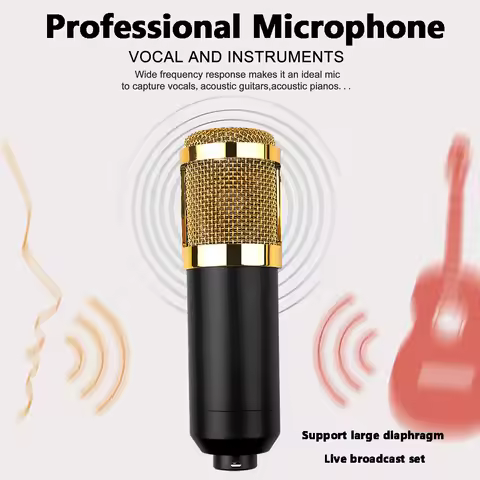 Kebidu Professional BM800 karaoke mic studio condenser microphone For KTV Radio support large diaphr