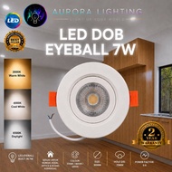 LED Eyeball Downlight 7W COB Recessed Ceiling Light 3000K 4000K 6000K | 2 Years Warranty