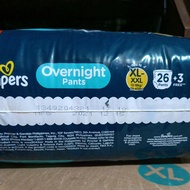 Pampers XL -XXL Overnight Pants 26+3pcs x 4packs. (use coinscashback)