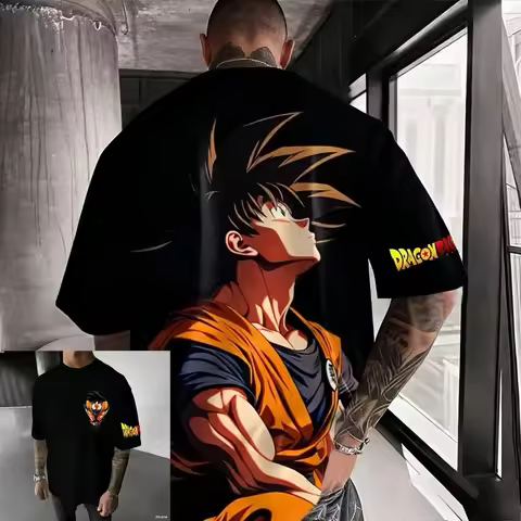 Dragon Ball 40th Anniversary 2026 Anime Printed T-shirt Extra Size Unisex Casual Streetwear Y2k Summ