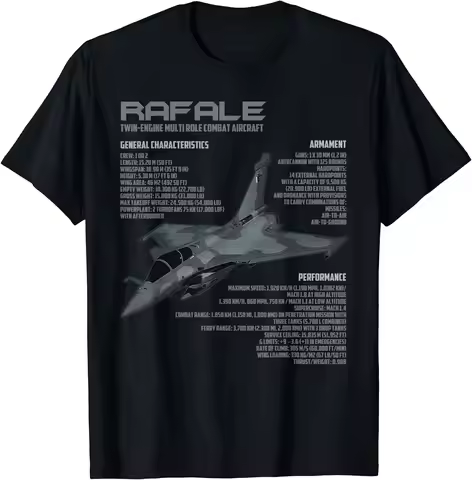 Rafale Jet Fighter French Military Aircraft Men T-Shirt Short Sleeve Casual Cotton O-Neck Summer T S