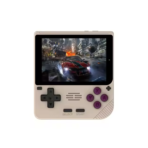 Powkiddy V10 Retro Handheld Game Console for Kids 3.5 Inch IPS Screen Open Source Linux System 64GB 