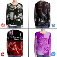 Depeche Mode Band Long Sleeve T-Shirt New Fullprint Unisex T-Shirt Polyester Jersey Material