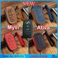 Perodua Ativa Myvi 2022 2023 2024 / ALZA Axia 2023-2024 Leather Remote Key Case Accessories