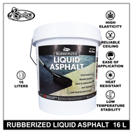 Shelby Rubberized Liquid Asphalt 16 Liters Waterproofing Paint Black Pail Barrel