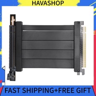 Havashop 10cm PCIE 4.0 X16 Riser Cable 90 Degree 26GB/s Gold Plated GPU Extension for RTX3090 RTX3080ti RTX3070 RX6900XT