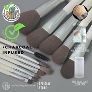 NEW! 12pcs/set CVB Charcoal Makeup Brushes Foundation Eyeshadow Blush Contour