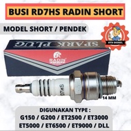 MESIN Original RADIN SPARK PLUG 1 PCS SHORT HEAD SPARK PLUG RD7HS GENSET MACHINE DRIVING MACHINE GX1