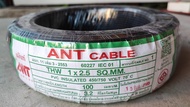 ANT สายไฟ เดี่ยว ทองแดง 100เต็ม สายไฟภายใน THW 1x2.5 ยาว 50 100 เมตร สีขาว 60227 IEC01 450/750V มอก.