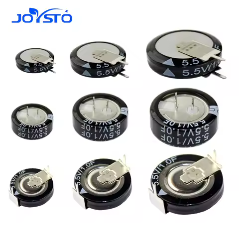 5.5V Super Capacitor 0.1F 0.22F 0.33F 0.47F 1F 1.5F 4.0F V-Type C-Type H-Type Button Farad Capacitor