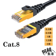 Ah Rong Life RJ45 Ultra-High Speed Network Route|Cat Cat.8 Super Eight Type|0.3m~2m|RN-770|24K Gold-