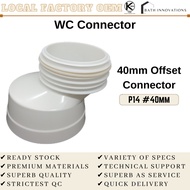 40mm Off-set Connector Pipe for WC / Toilet Bowl / Tandas    P14 #40mm