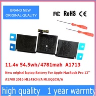 A1713 laptop Battery For Apple MacBook Pro 13" A1708 2016 2017 year MLL42CHA MLUQ2CHA