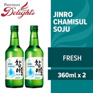 Jinro Chamisul Fresh Soju Bottle 360ml Bundle of 2