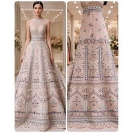 Ethnic embroidered tille fabric