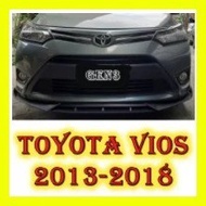 ♞,♘TOYOTA VIOS 2013-2018 GEN3 Black Car Front Bumper Lip Double Chin Splitter Diffuser Body Kit
