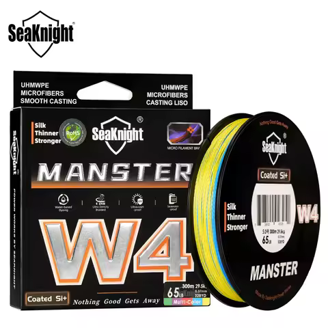 SeaKnight Manster W4 Series 300M/500M Pe Line 4 Strands Braided Line Sea Line Strong X4 PE Line Size