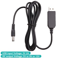 DC 5V to 12V/5V to 9V / 5V to 5V USB Cable WiFi to Powerbank Cable Boost Converter Step-up Cord Conn