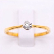 Happy Jewelry แหวนเพชรของแท้ อิตาลีเตยหัวใจ ทองแท้ 9k 37.5% ME585