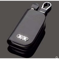 Audi Key Case Dedicated to Audi A3/A4L/A5/A6L/A7/A8L/Q3/Q5 Genuine Leather Wood Grain Key Case