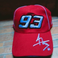 CASUAL COTTON BASEBALL CAP, TYPICAL EMBROIDERED AUTOMOTIVE MOTOGP MARQUEZ 93 RED