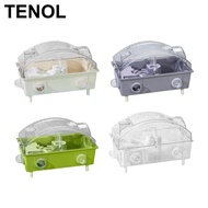 TENOL Hamster Cage Pet House Breathable 2 Tier Transparent Hamster Habitat Openable