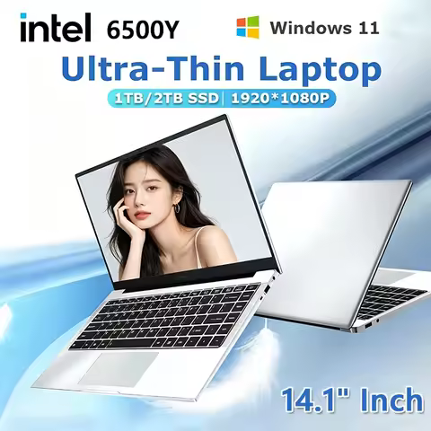 14.1" Ultra Slim Laptop Intel 6500Y Windows 11 DDR4 16GB/32GB 2TB SSD Lightweight Business Office PC