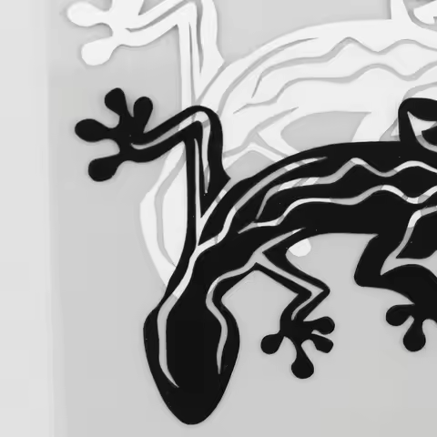 11.8cmx13.6cm fashion Gecko Lizard accessories Vinyl Car Sticker Black / silver 8a-0165 personalized