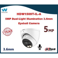 Dahua 5MP Smart Dual Light 3.6MM HD-CVI Eyeball Camera - HDW1509T-IL-A