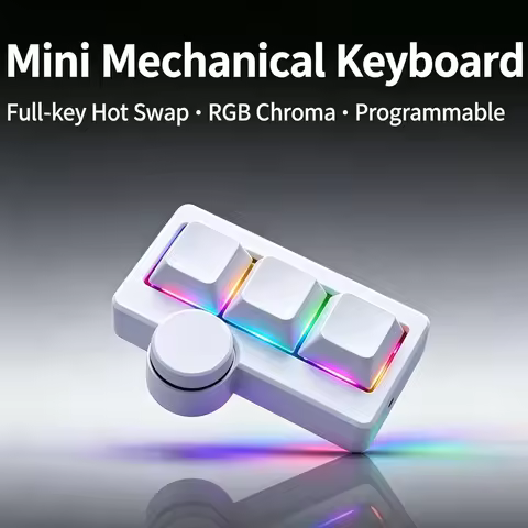 Hot-Swappable RGB Gaming Wired Mini Keyboard USB Portable Multi-Combination/Multi-Media Office/Gamin