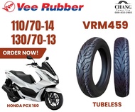 ยางนอกมอเตอร์ไซค์ ฮอนด้า pcx 160 หน้า 110/70-14 + หลัง 130/70-13 (1คู่) V459 ยี่ห้อ MATRIX BY Vee Ru