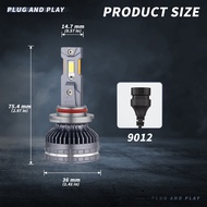 Illumitec ไฟ LED V85 Pro 200W 2ชิ้นสำหรับรถยนต์ H4ไฟหน้า LED สว่างมากปลั๊กแอนด์เพลย์สีขาวไฟหน้ารถยนต