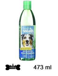 Tropiclean advanced whitening water additive น้ำยาผสมน้ำ น้ำยาดับกลิ่นปากสุนัข น้ำยาลดคราบหินปูนสุนัข ช่วยสลายคราบหินปูน การก่อตัวของหินปูน  473ml