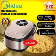SYK Midea MB-DR5011GL Digital Electric Rice Cooker Kitchen Home Appliances Cooker Periuk Nasi 1.8 Liter