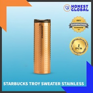 Starbucks Troy Sweater Stainless Steel/Copper Travel Tumbler Mug 16oz