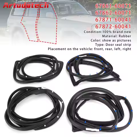 Artudatech 4Pcs Door Weatherstrip For Toyota Land Cruiser Fj80 Fzj80 Hzj81 Hdj80 1990-1998 Car Acces