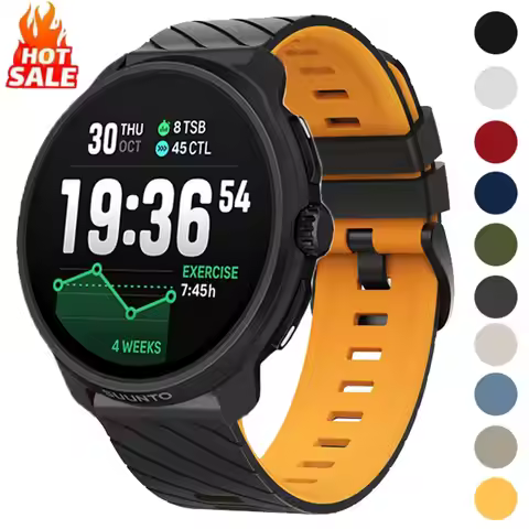 22mm For Suunto 9peak 9Baro 9Spartan 7Sports Silicone Strap For KOSPET TANK M3 Ultra Amazfit GTR 47m