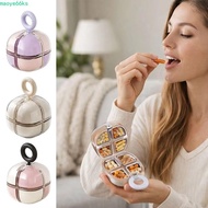 QIRVEN Magnetic Cube Pill Box, Magnetic Sealed Magnetic Cube Pill Organizer, Pill Storage Box 8 Grid