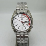 [Original] Seiko SNK369K1 Men White Dial Silver Stainless Steel Analog Automatic Watch