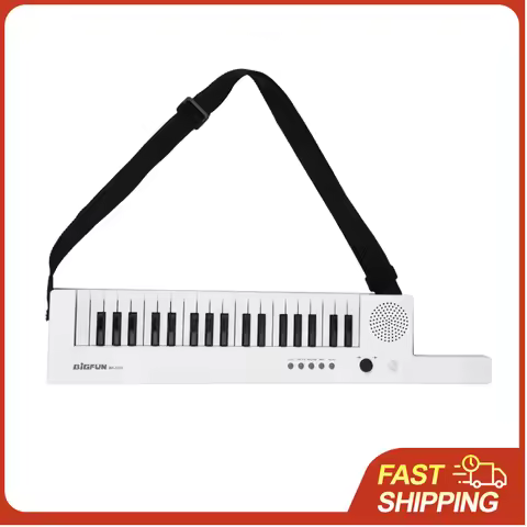 Guitar Electronic Piano with Mini Keyboard 37-Key Electronic Keyboard Piano Rechargeable Children' s