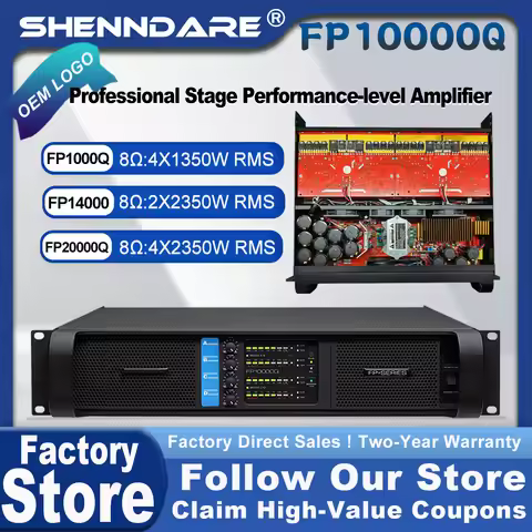 Original brand LOGO FP10000Q Professional Digital Power Amplifier 1x1350W 8OHM High Power Subwoofer 