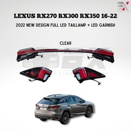 LEXUS RX200 RX300 RX350 16-22 LED TAILLAMP WITH LED GARNISH